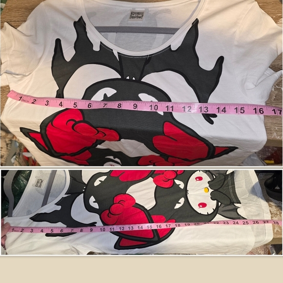 NWOT RARE Hyde Hello Kitty Chupacabra Vamps Cotton Graphic Tee Women's S - Picture 8 of 8